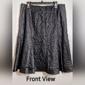 NWOT Georgiou Studio Eyelet Flared Paneled Skirt